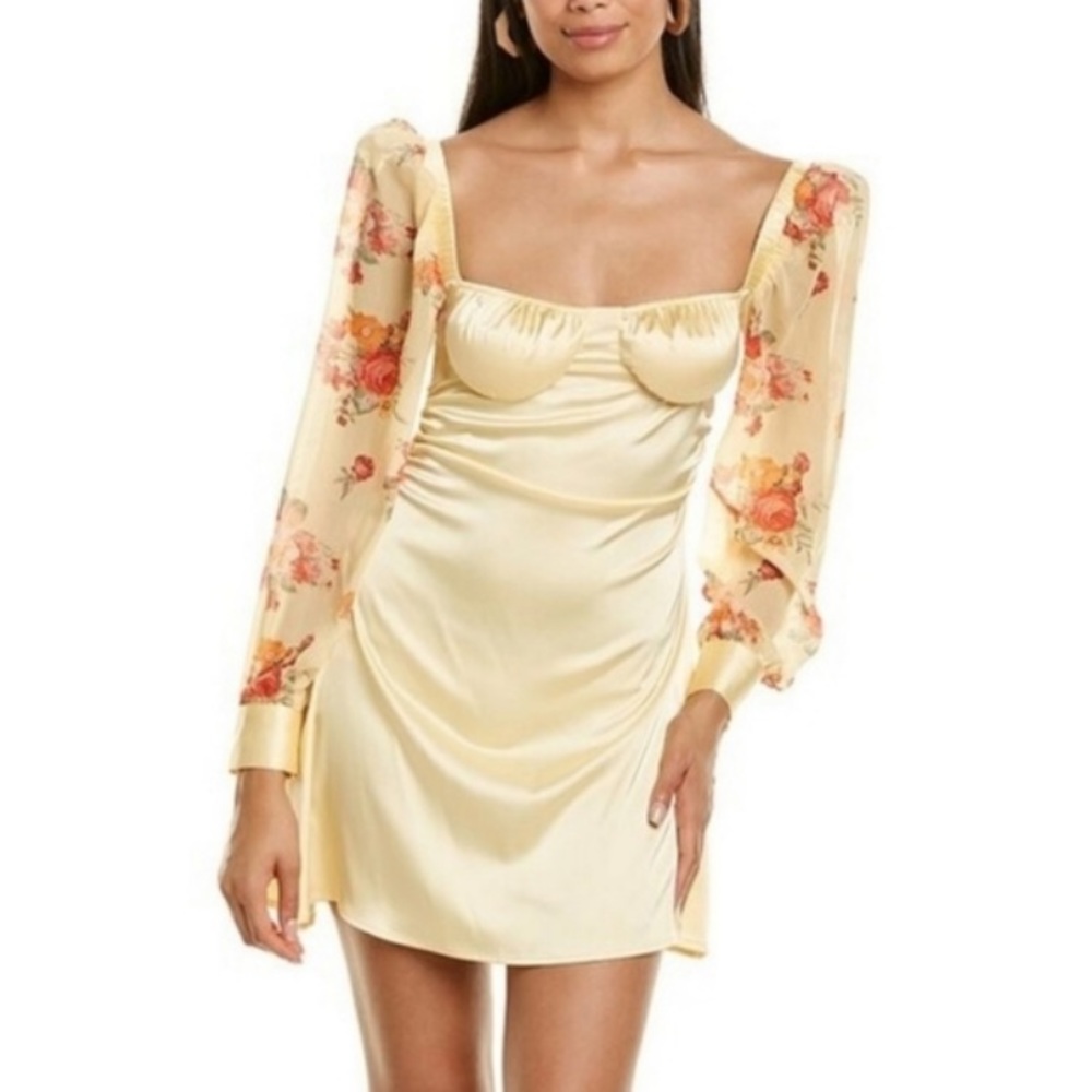 WeWoreWhat Danielle Bernstein Yellow Mini Dress 8